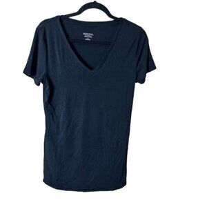 MERONA The Ultimate Tee Shirt T Shirt V Neck Top Size Large Black